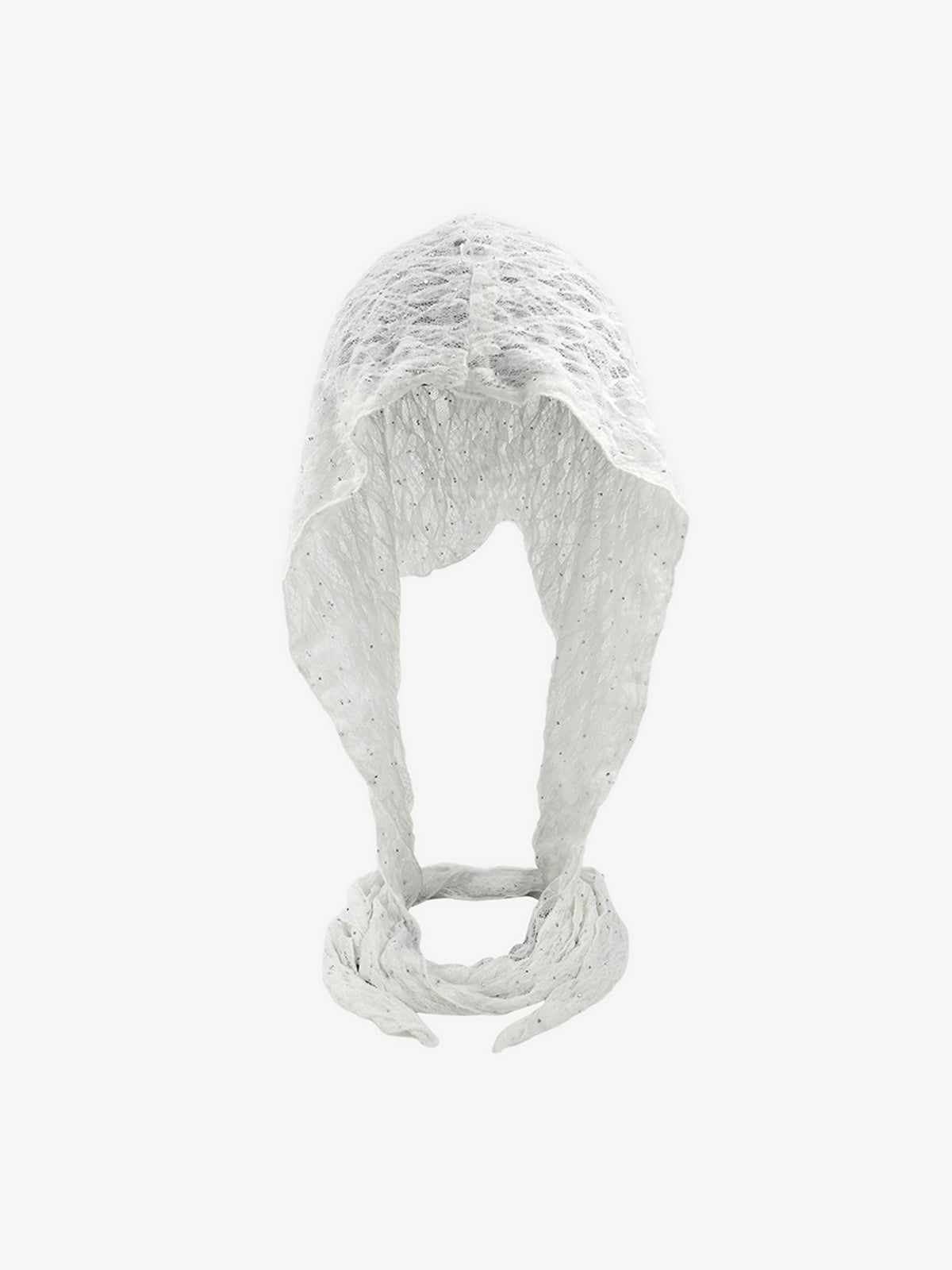 Omygoods Vintage Lace Hollow Crochet Long Strap Headscarf Hat