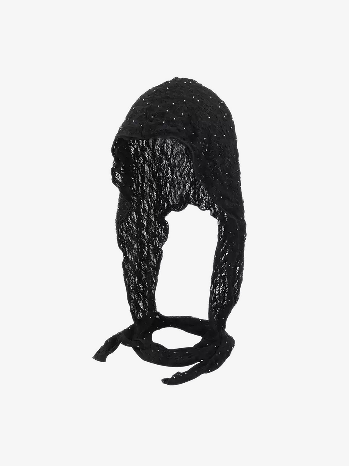 Omygoods Vintage Lace Hollow Crochet Long Strap Headscarf Hat