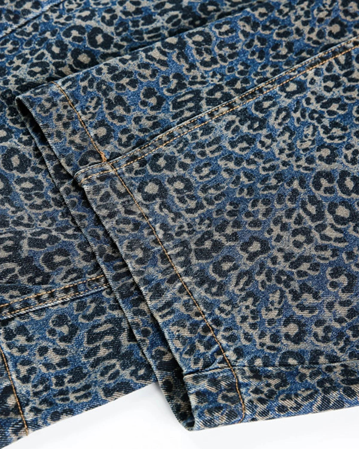 Omygoods Vintage Leopard Print Barrel Jeans