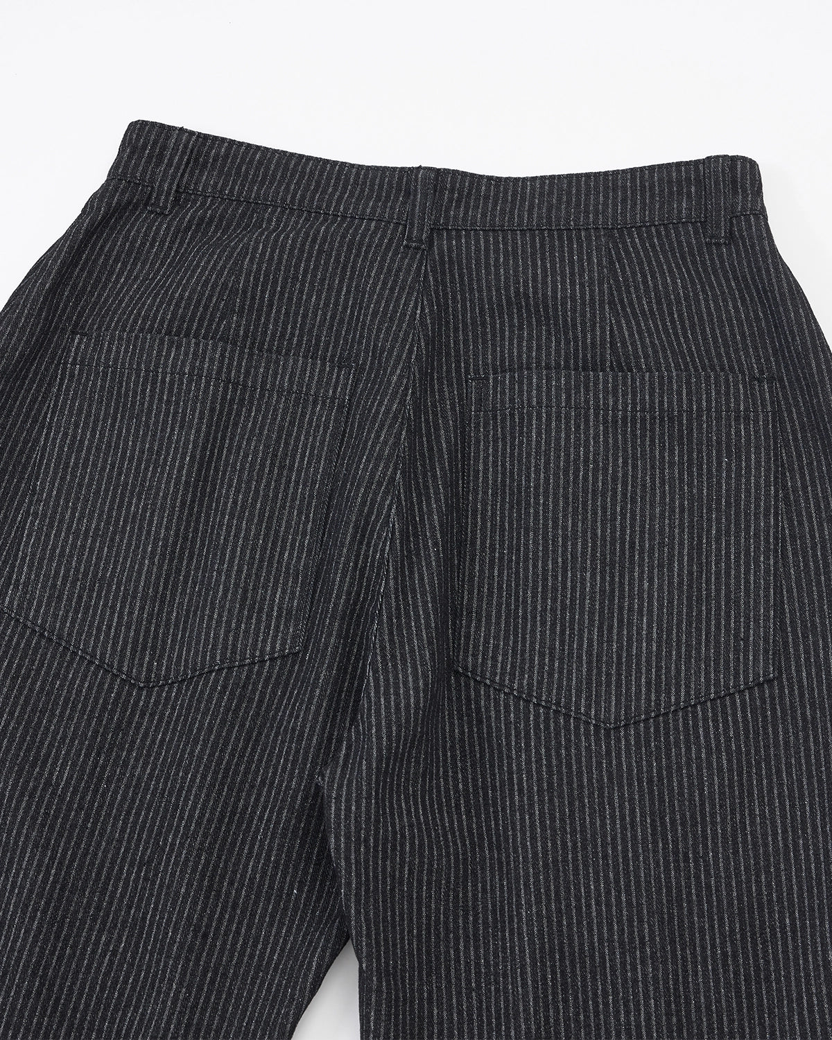Omygoods Vintage Pinstripe Pleated Barrel Jeans
