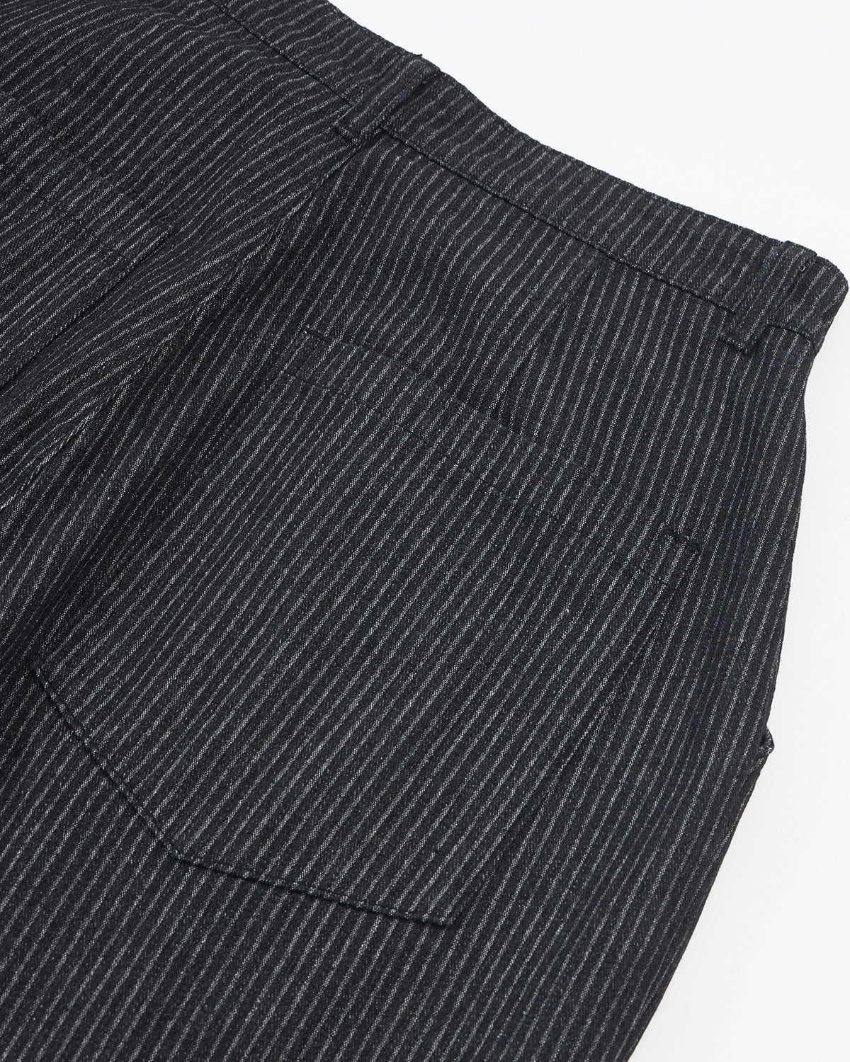Omygoods Vintage Pinstripe Pleated Barrel Jeans
