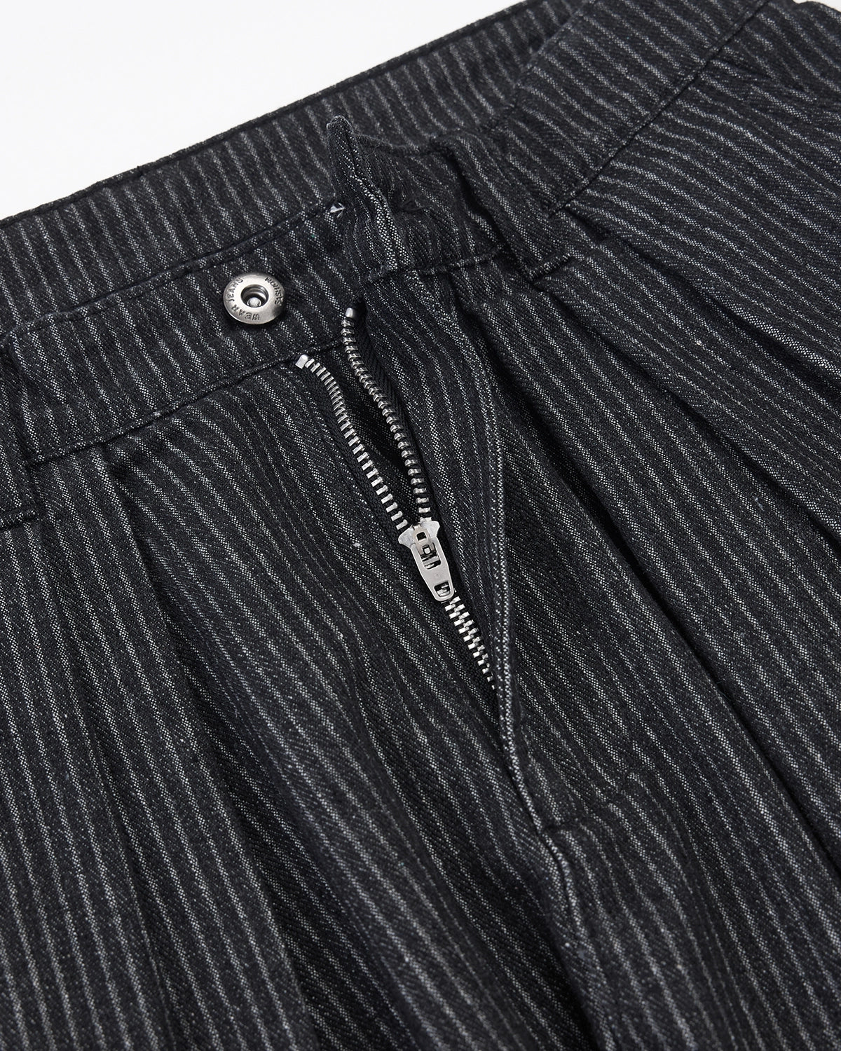 Omygoods Vintage Pinstripe Pleated Barrel Jeans