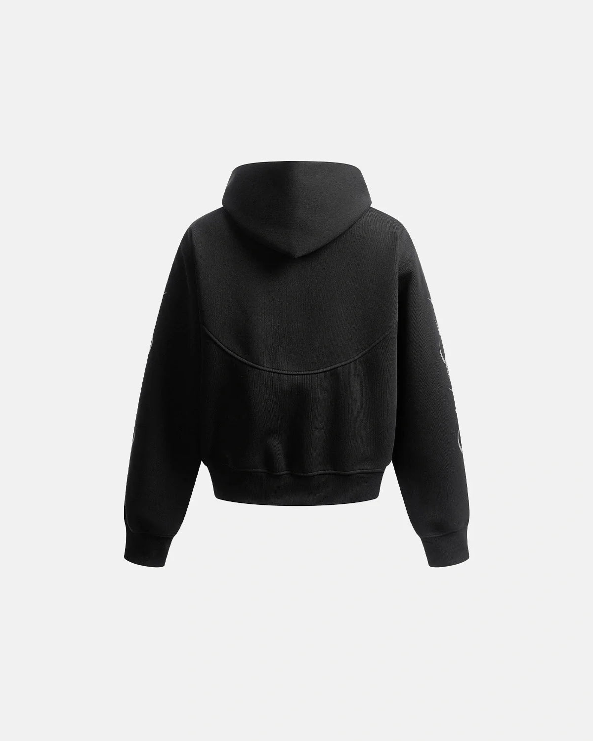 Omygoods Graphic Boxy Zip Up Hoodie