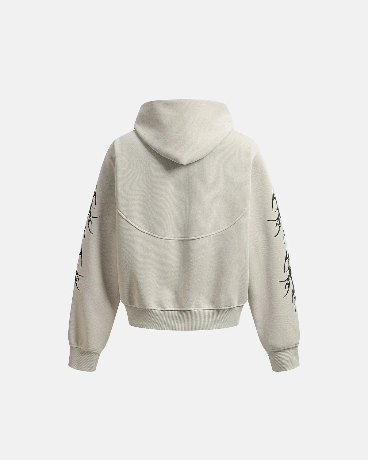 Omygoods Graphic Boxy Zip Up Hoodie