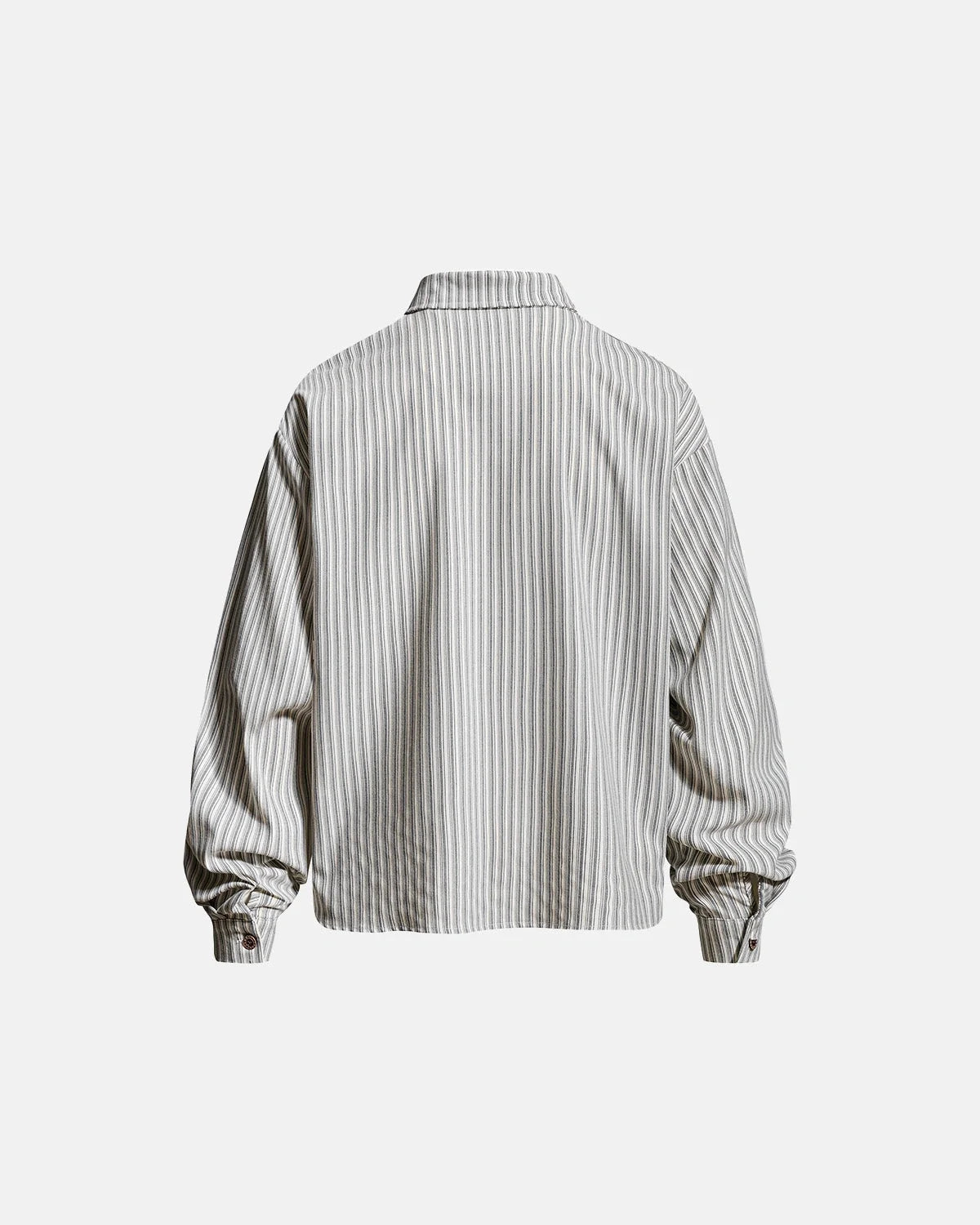 Omygoods Vintage Striped Embroidered Shirt