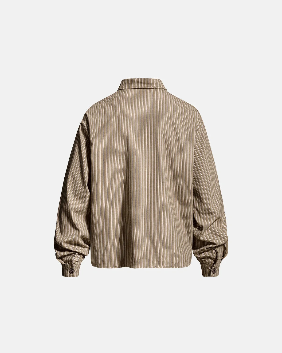 Omygoods Vintage Striped Embroidered Shirt