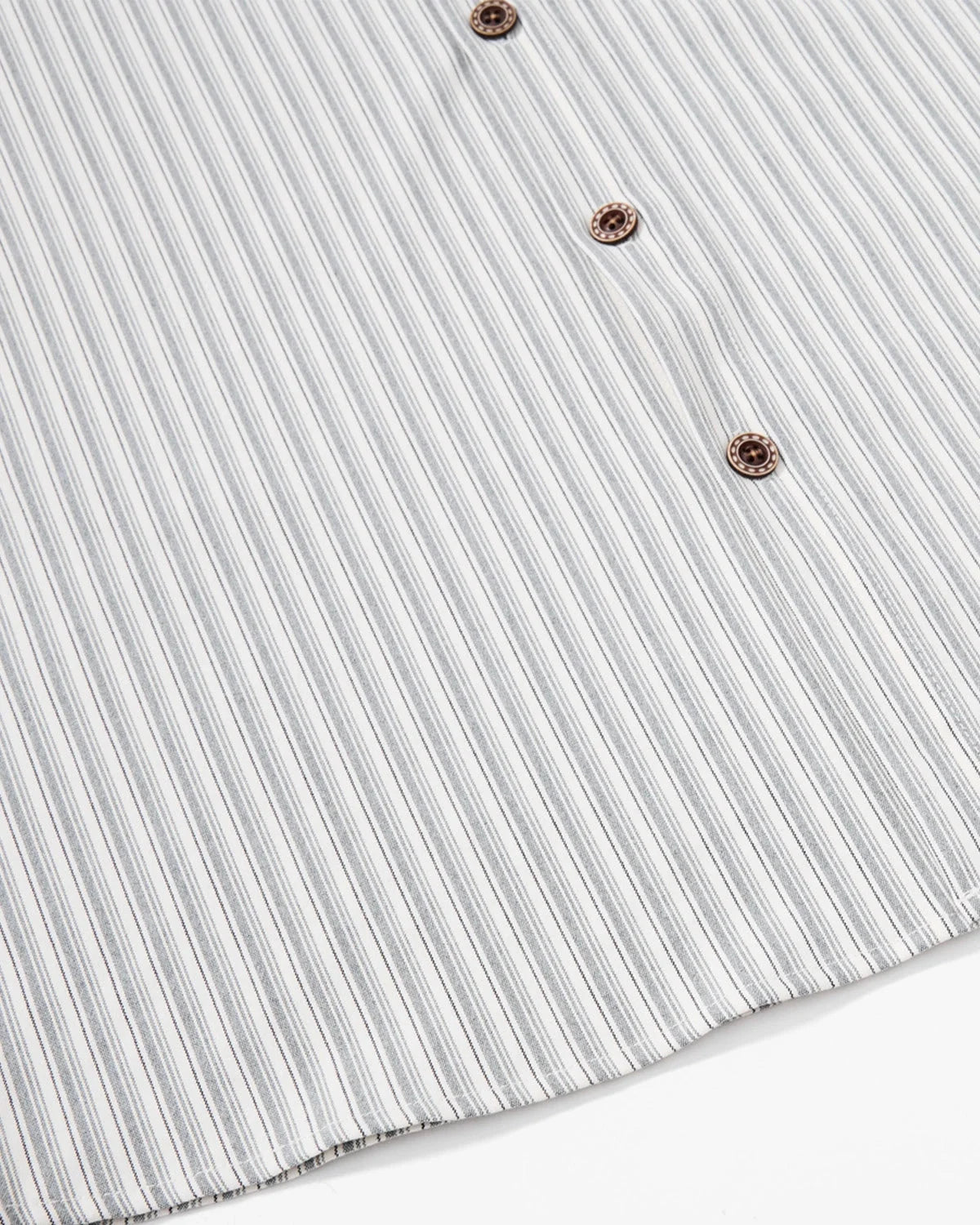 Omygoods Vintage Striped Embroidered Shirt