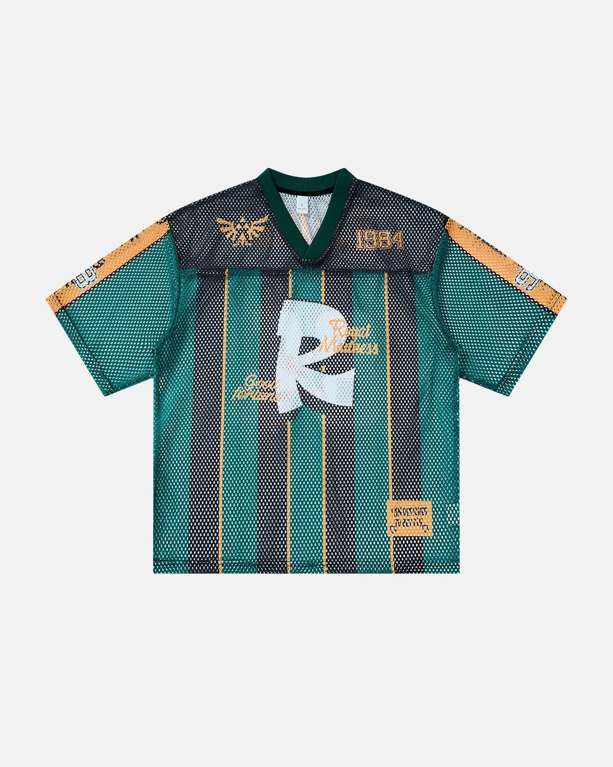 Omygoods Vintage Striped Mesh Jersey
