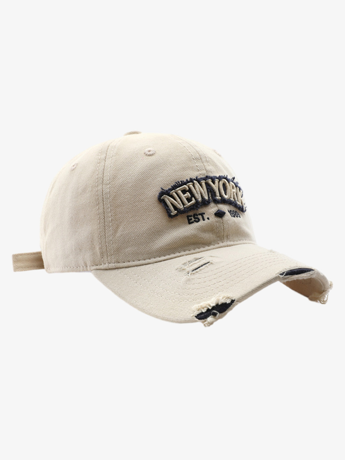 Omygoods Vintage Washed Distressed Letter Embroidery Baseball Cap