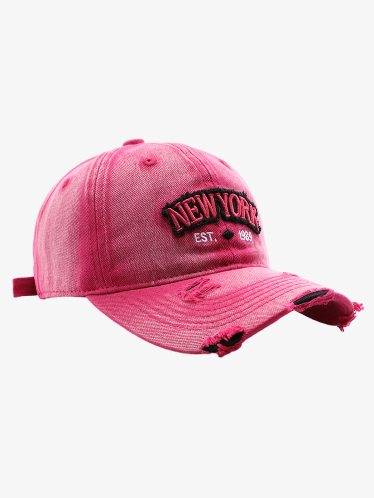 Omygoods Vintage Washed Distressed Letter Embroidery Baseball Cap