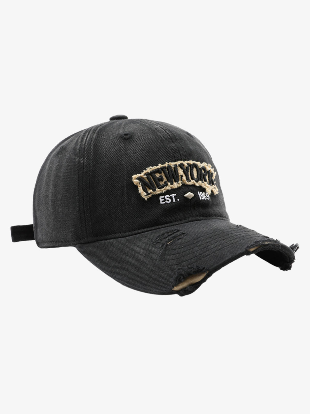 Omygoods Vintage Washed Distressed Letter Embroidery Baseball Cap
