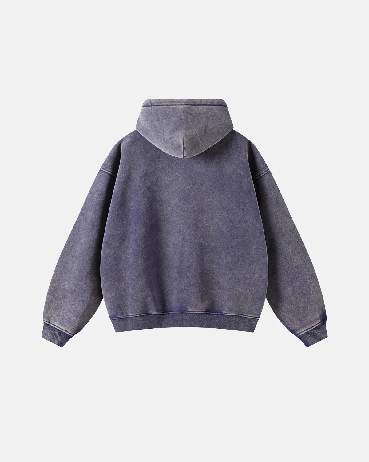 Omygoods Vintage Washed Zip Up Hoodie