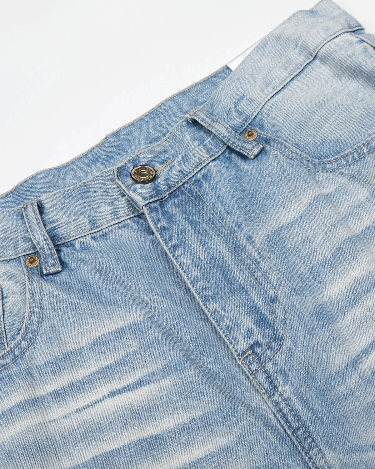 Omygoods Vintage Whiskered Bootcut Jeans