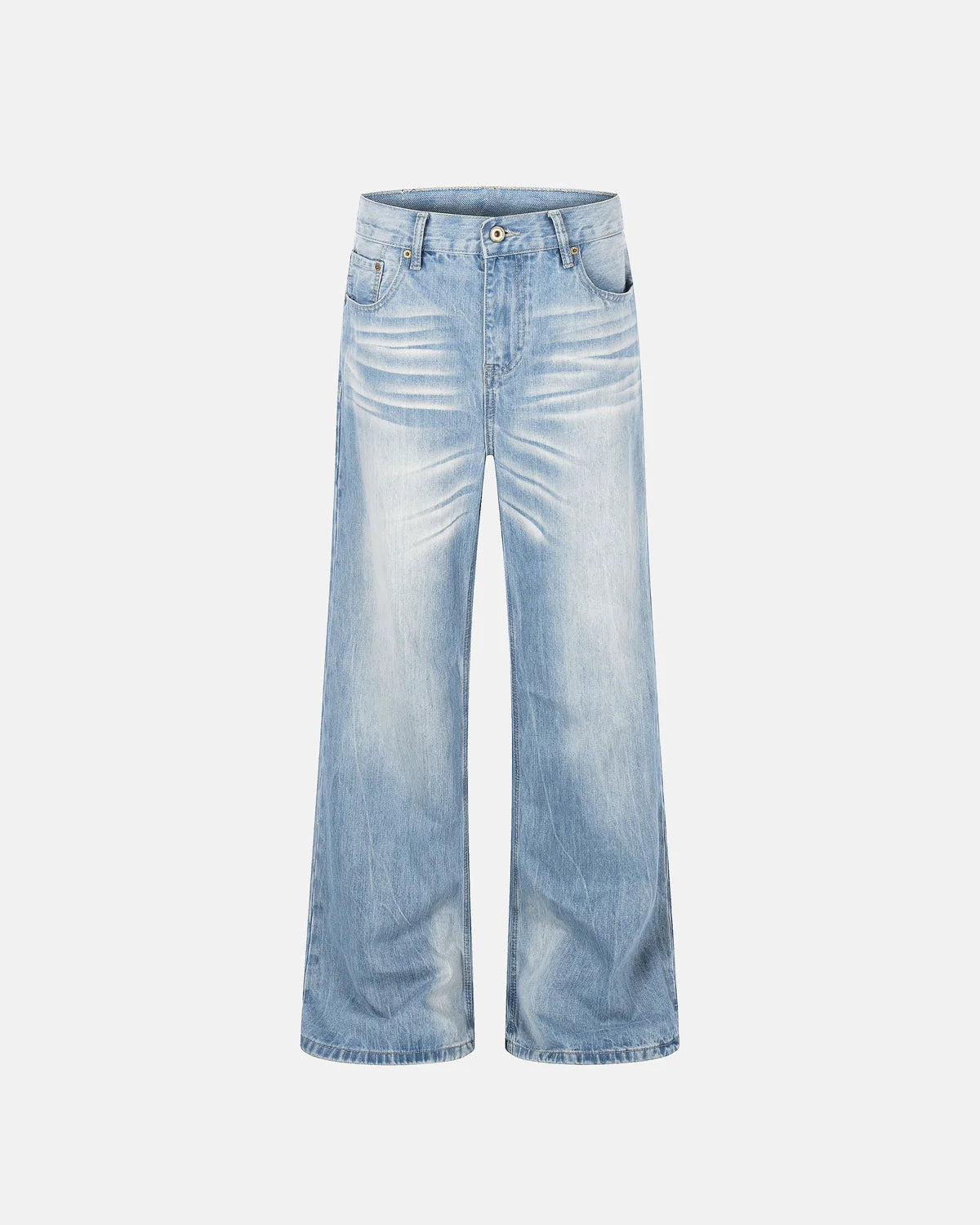 Omygoods Vintage Whiskered Bootcut Jeans