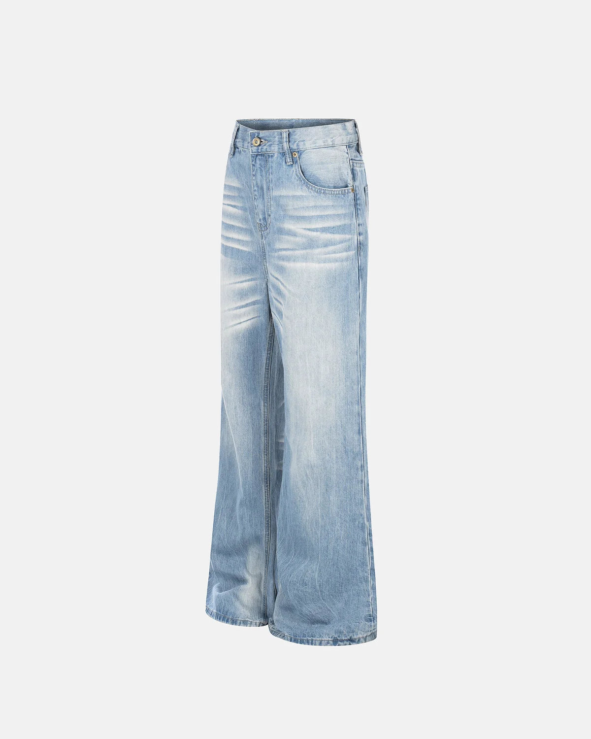 Omygoods Vintage Whiskered Bootcut Jeans