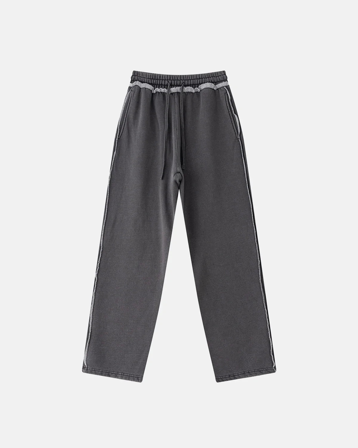 Omygoods Wash Patchwork Straight Leg Sweatpants