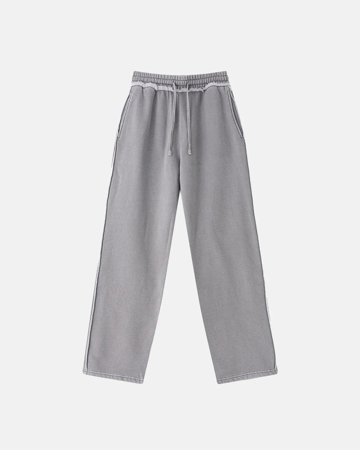 Omygoods Wash Patchwork Straight Leg Sweatpants