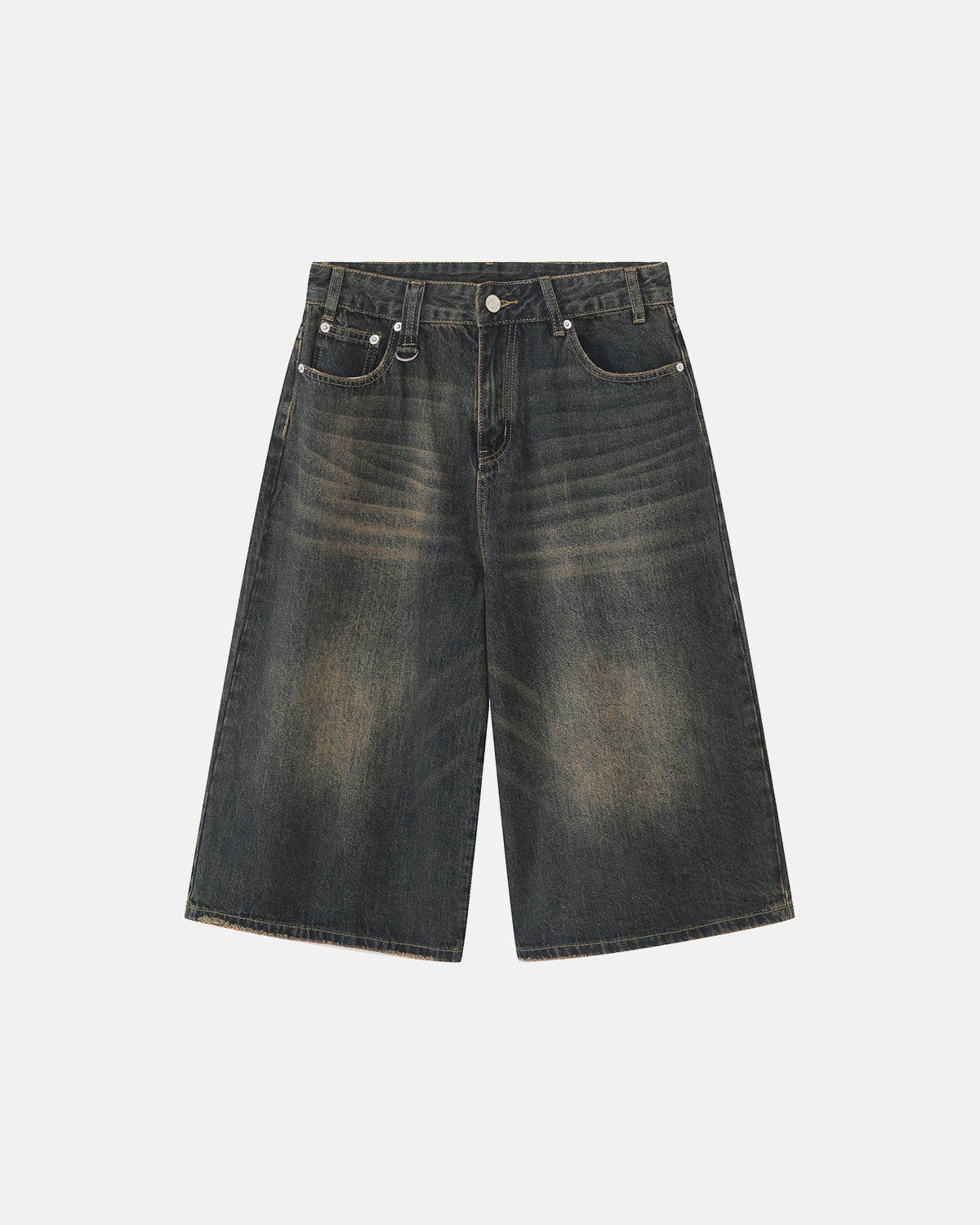 Omygoods Washed Baggy Denim Jorts