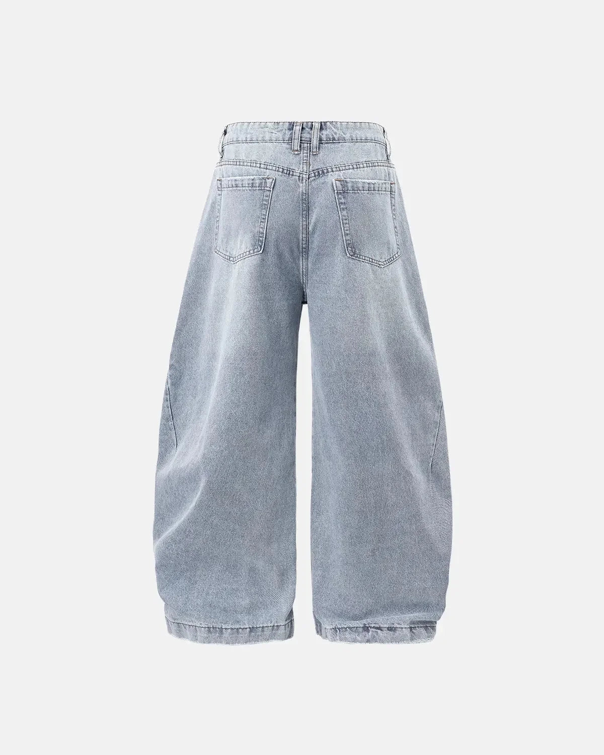 Omygoods Washed Barrel Baggy Jeans