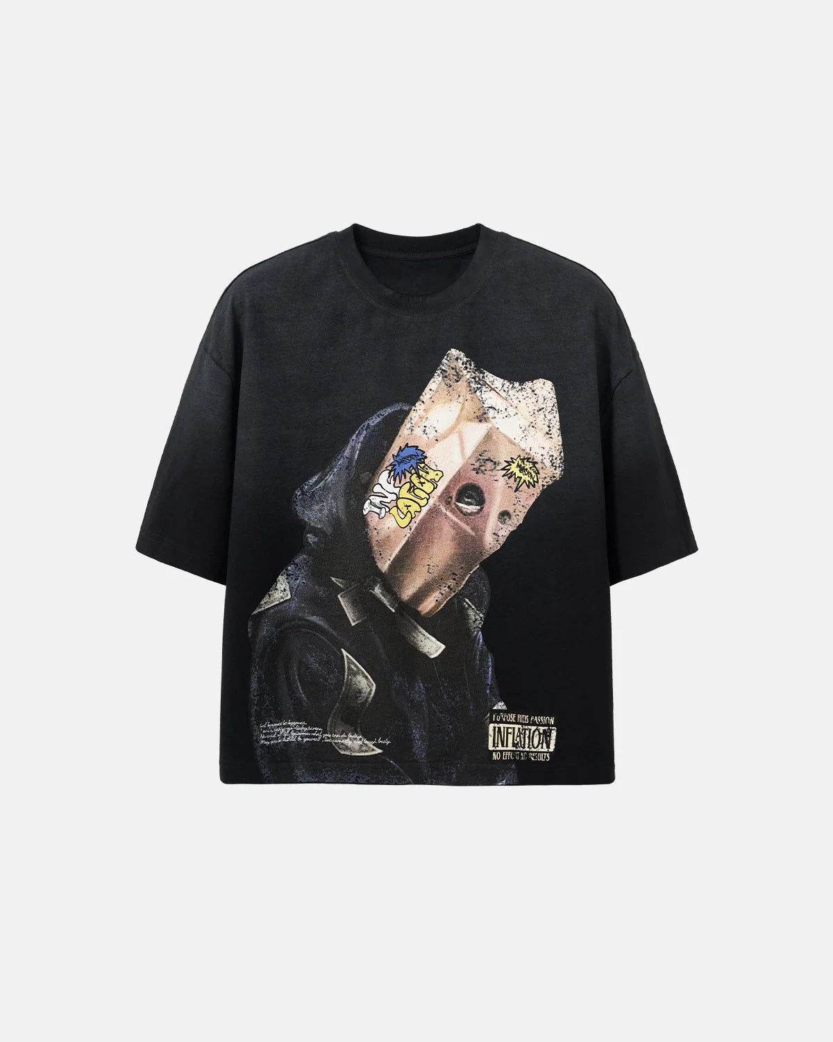 Omygoods Washed Boxy Graphic Tee
