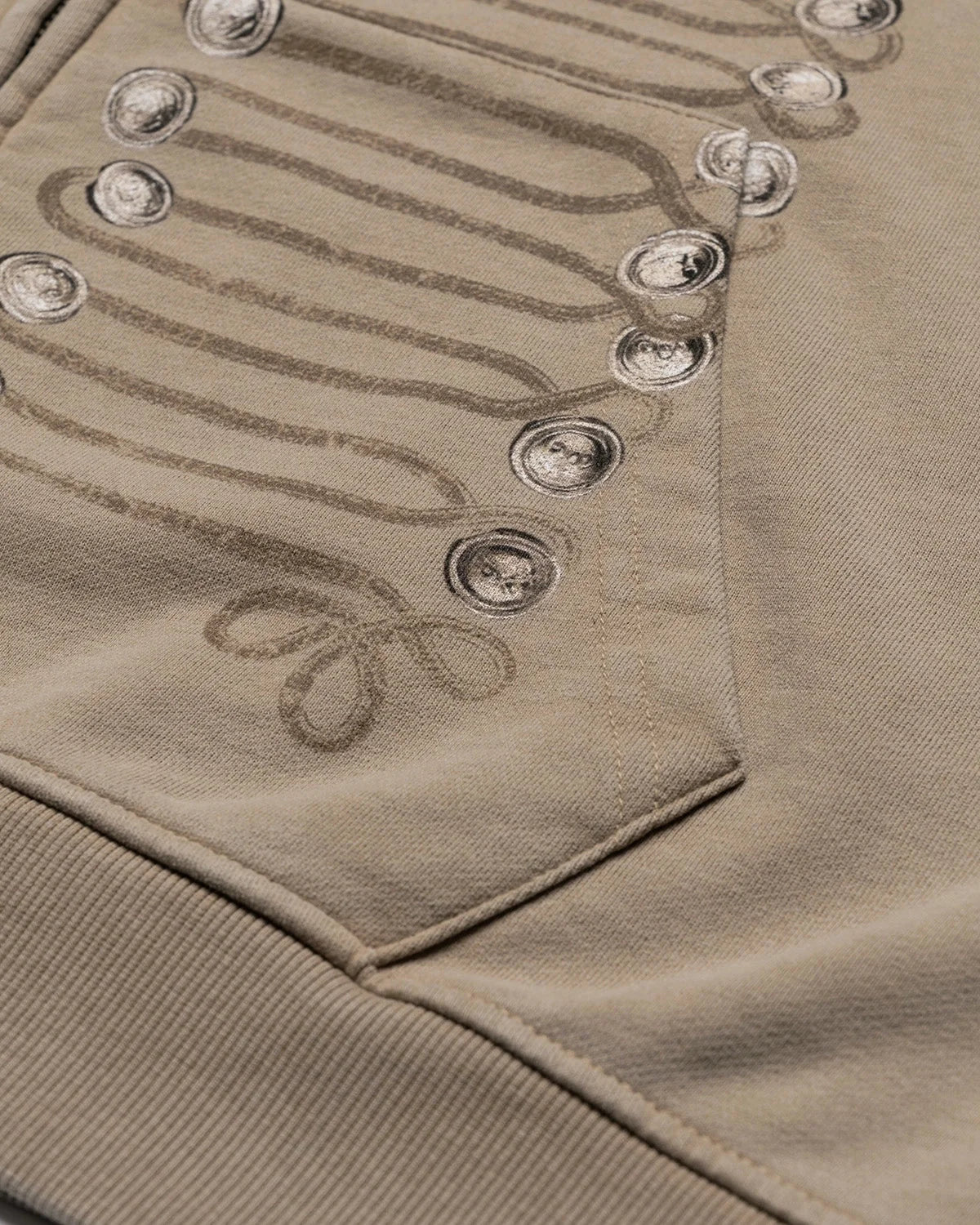 Omygoods Washed Braided Cord Boxy Zip Up Hoodie