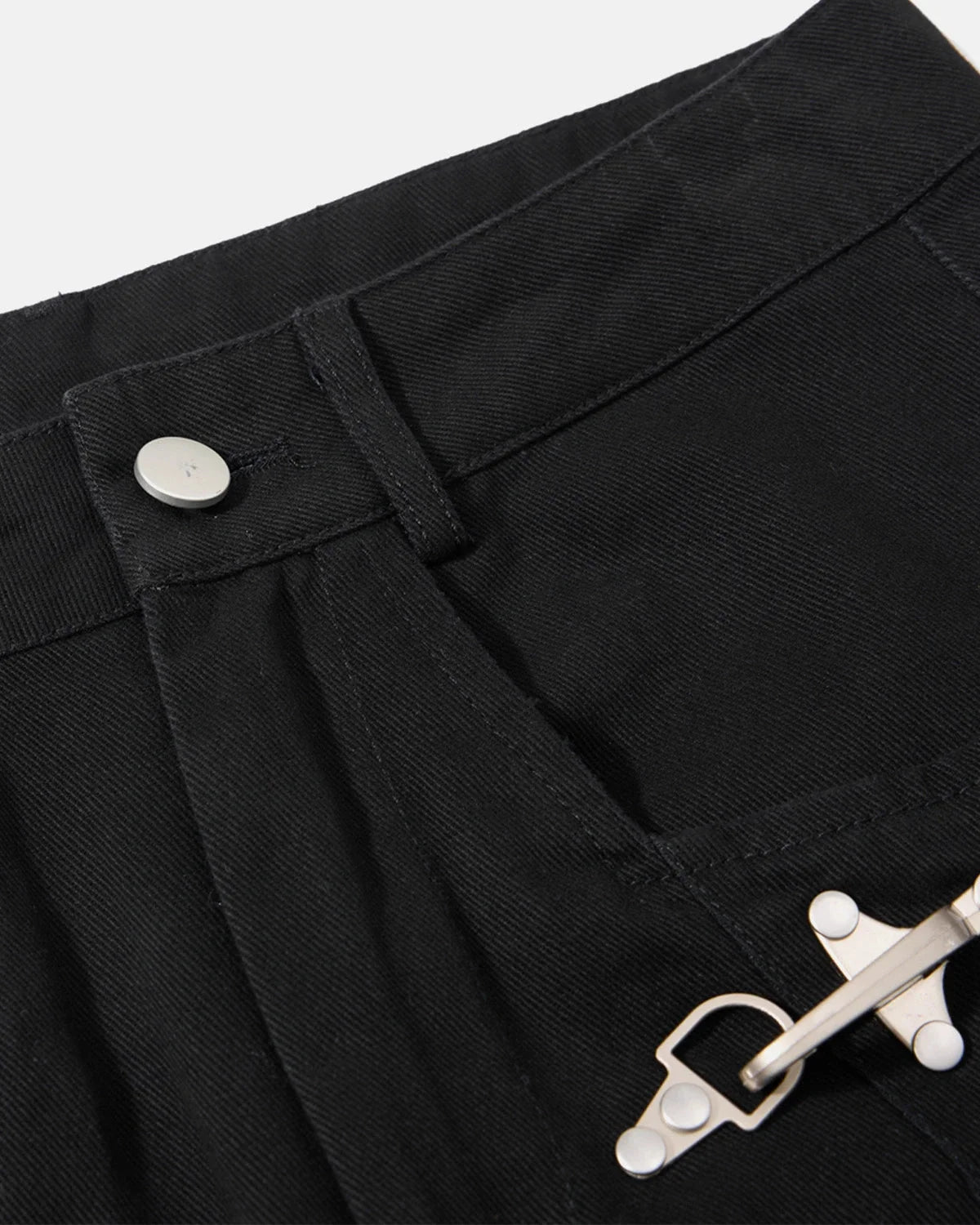 Omygoods Metal Clasp Barrel Cargo Pants