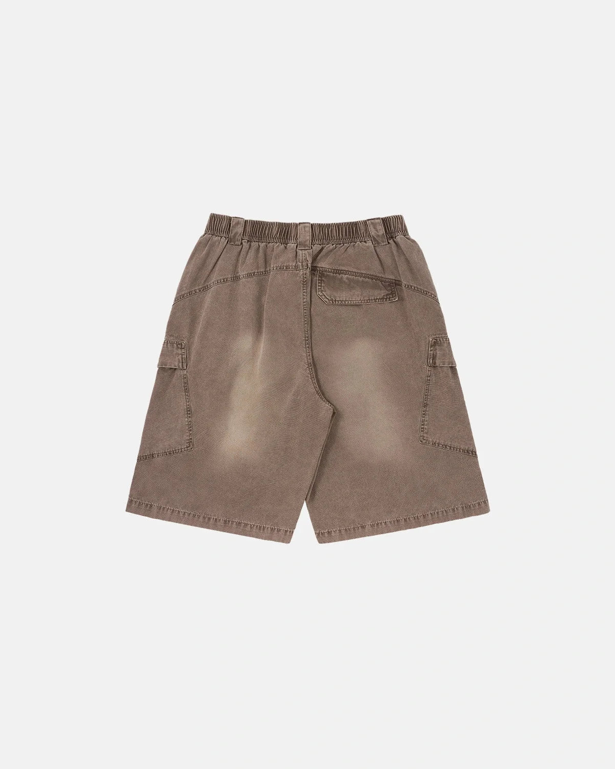 Omygoods Washed Cargo Shorts Utility Pockets