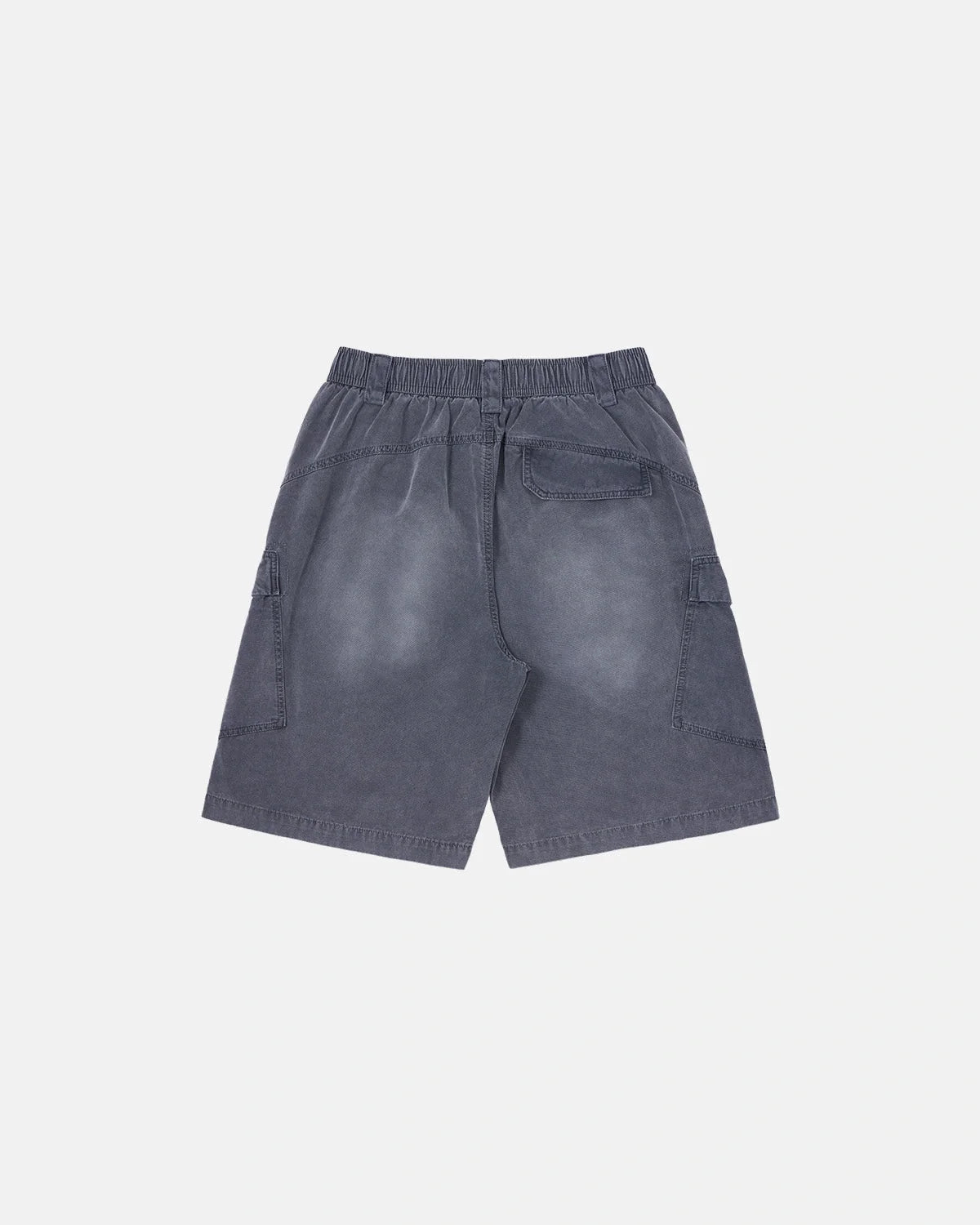 Omygoods Washed Cargo Shorts Utility Pockets