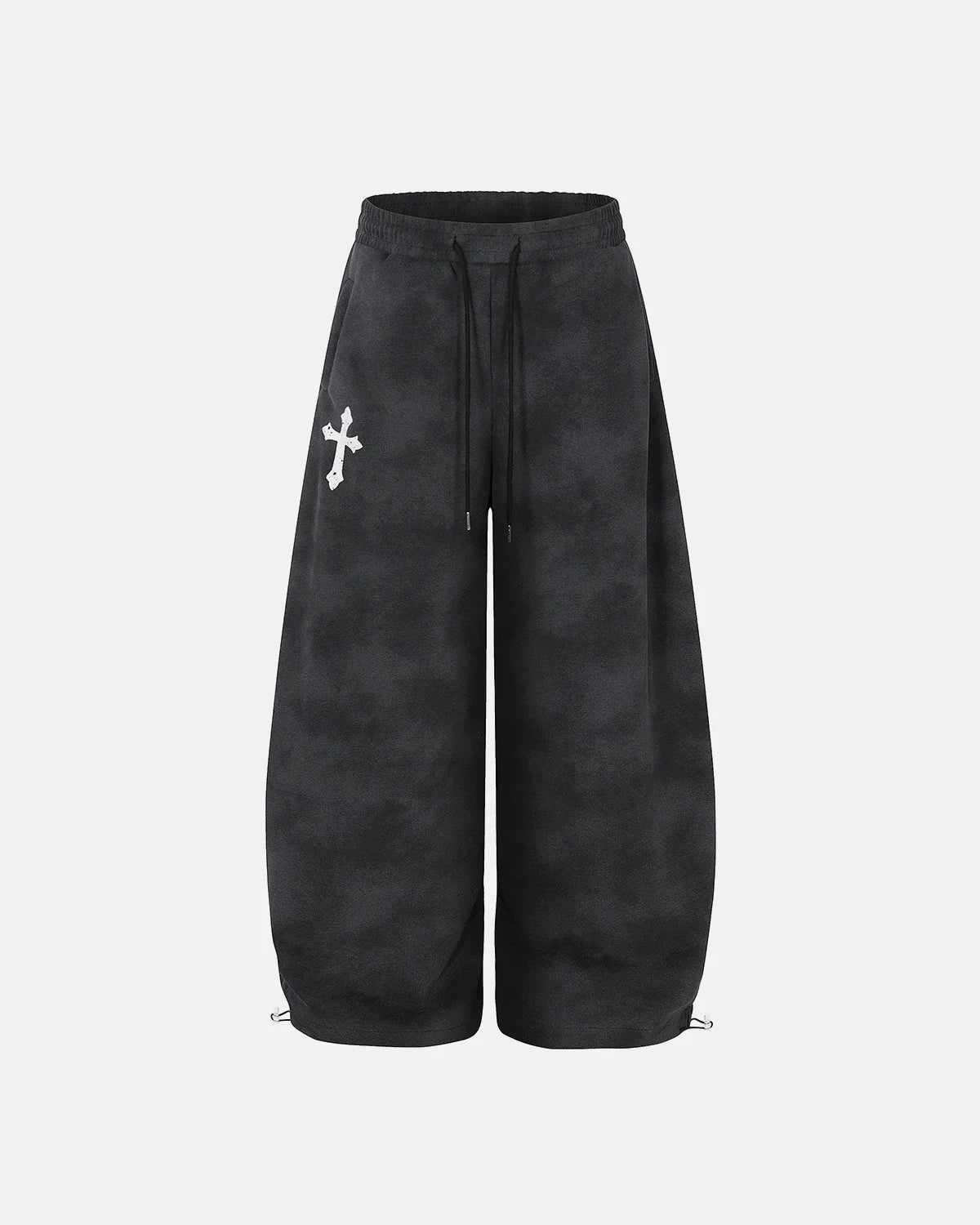 Omygoods Washed Cross Barrel Sweatpants