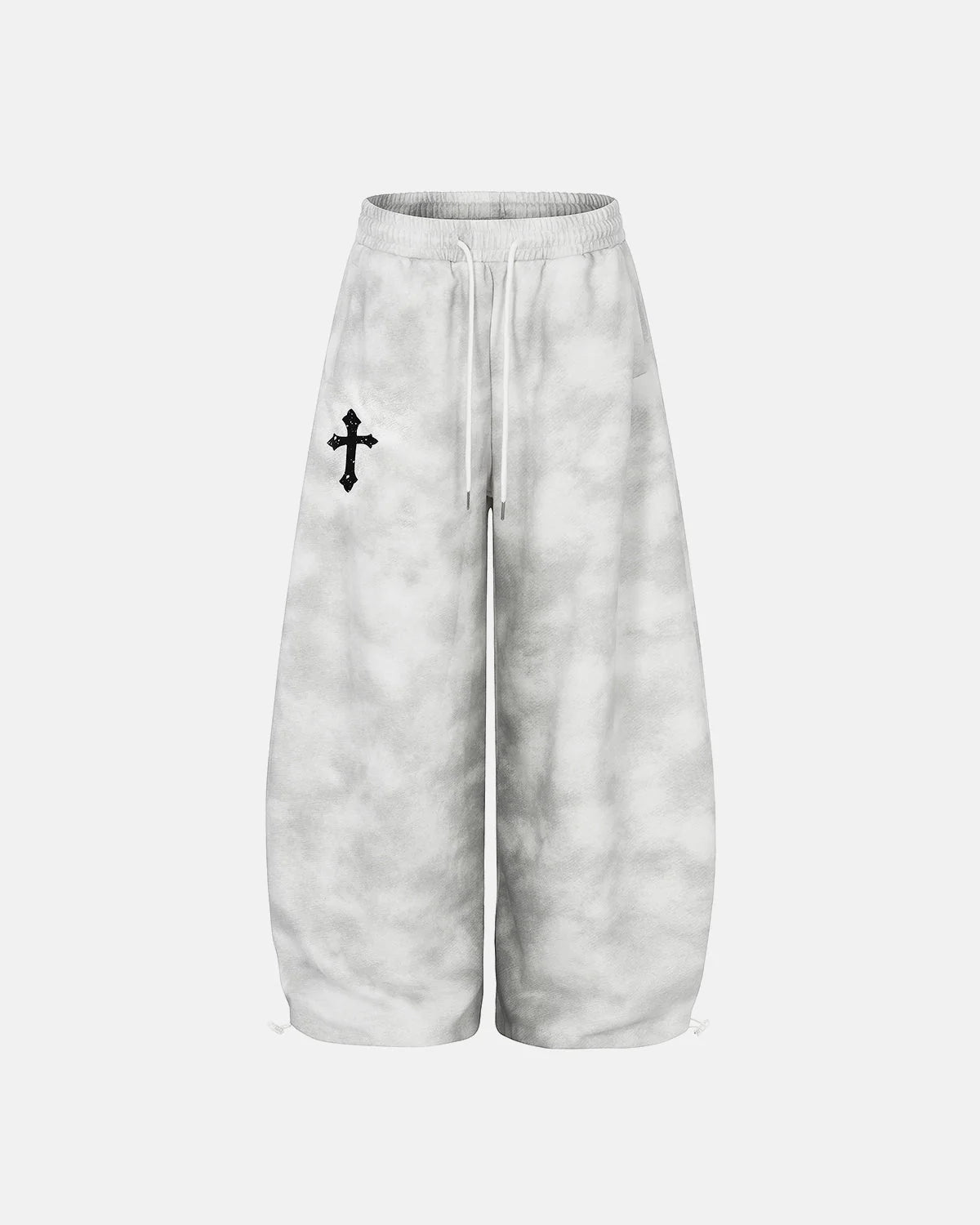 Omygoods Washed Cross Barrel Sweatpants