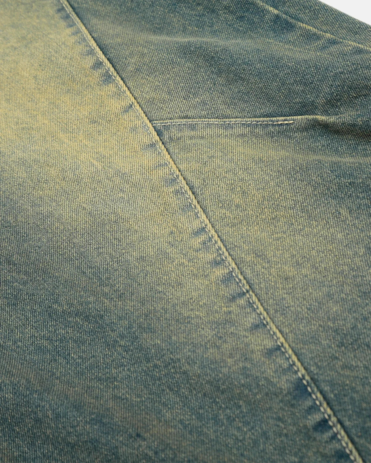 Omygoods Washed Curved Seam Barrel Jeans
