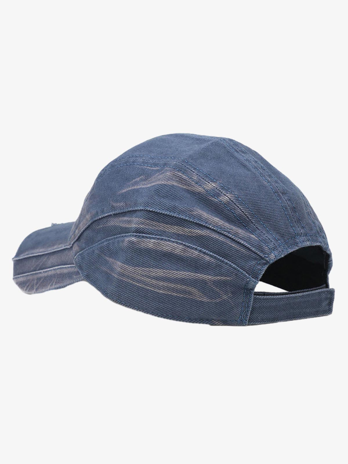 Omygoods Washed Distressed Panel Baseball Cap