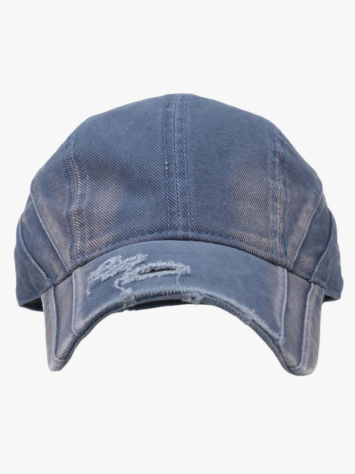 Omygoods Washed Distressed Panel Baseball Cap