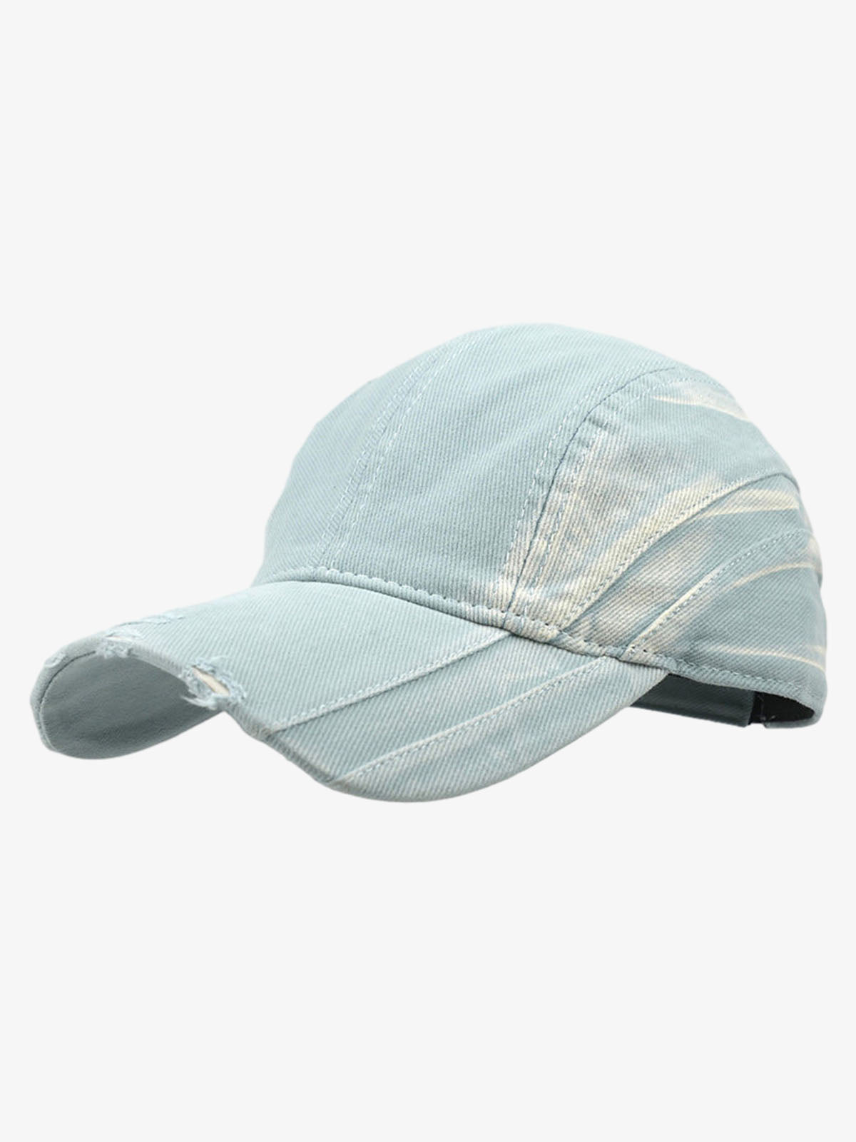 Omygoods Washed Distressed Panel Baseball Cap