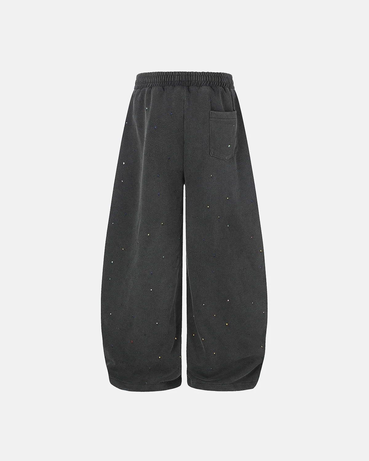 Omygoods Washed Embroidered Star Barrel Sweatpants