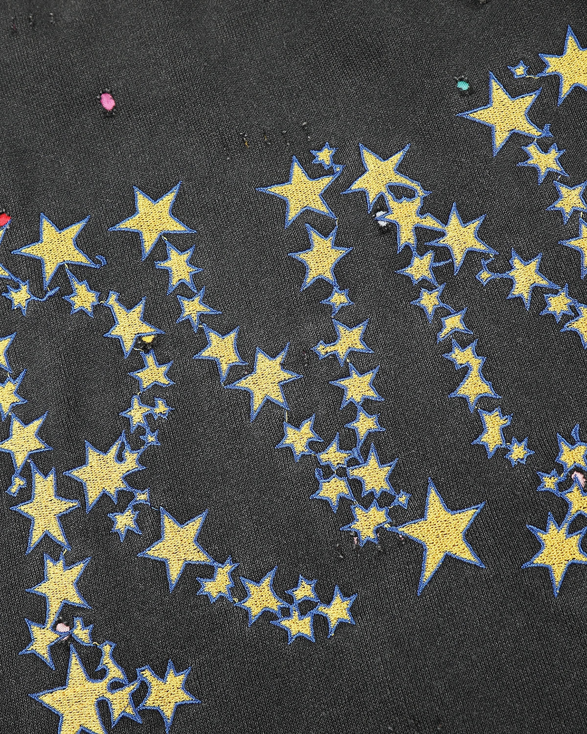 Omygoods Washed Embroidered Star Barrel Sweatpants