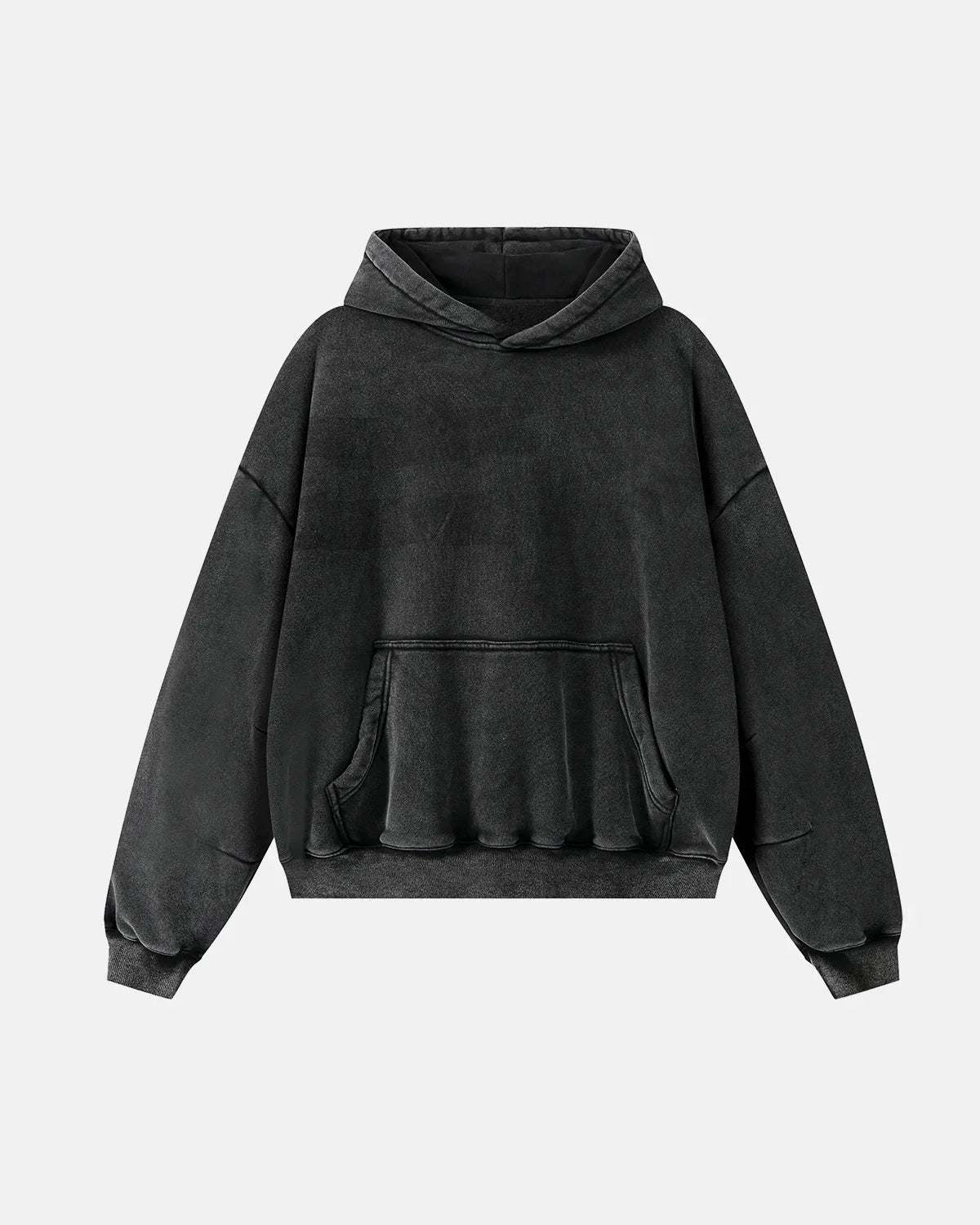 Omygoods Washed Fleece Boxy Hoodie