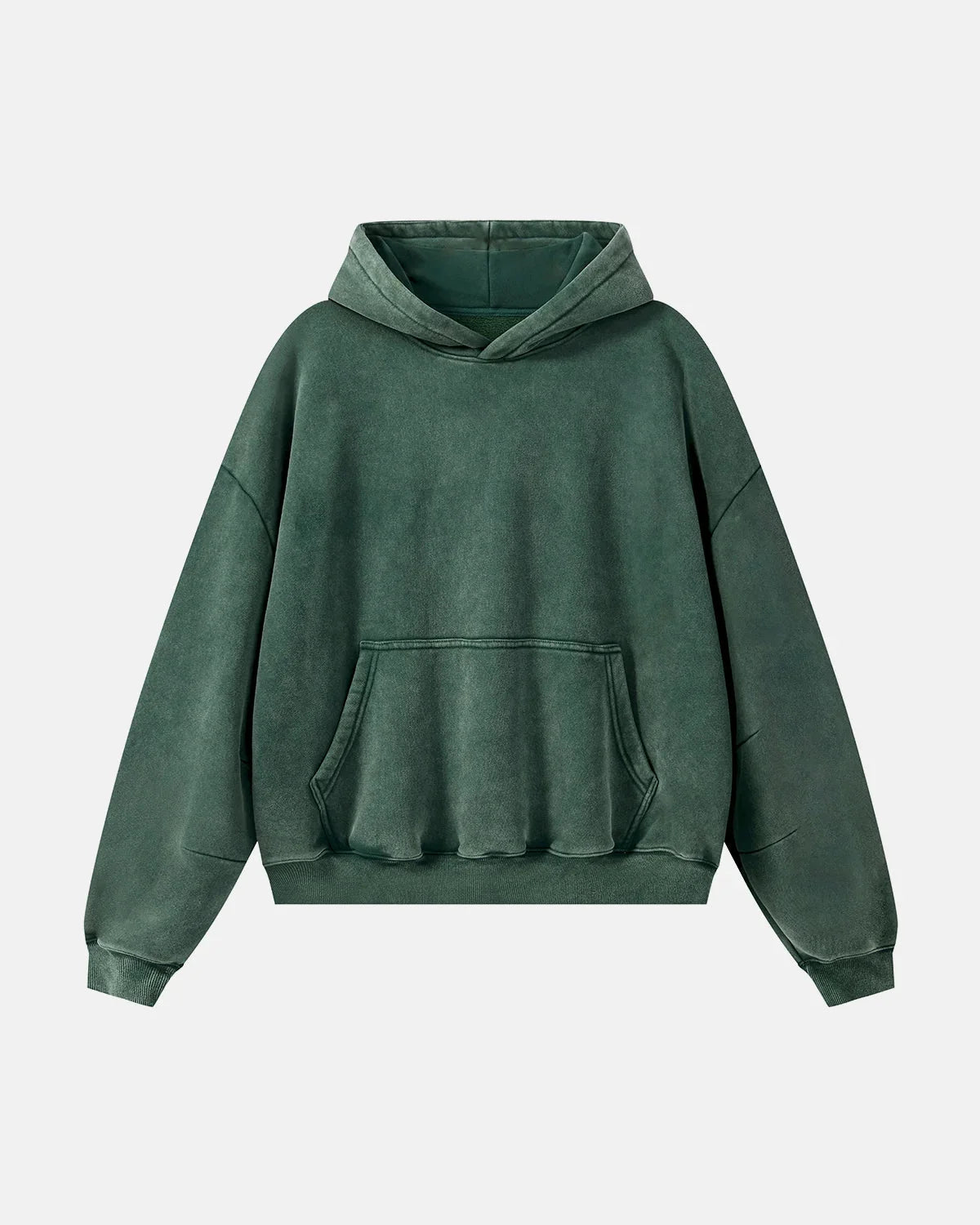 Omygoods Washed Fleece Boxy Hoodie