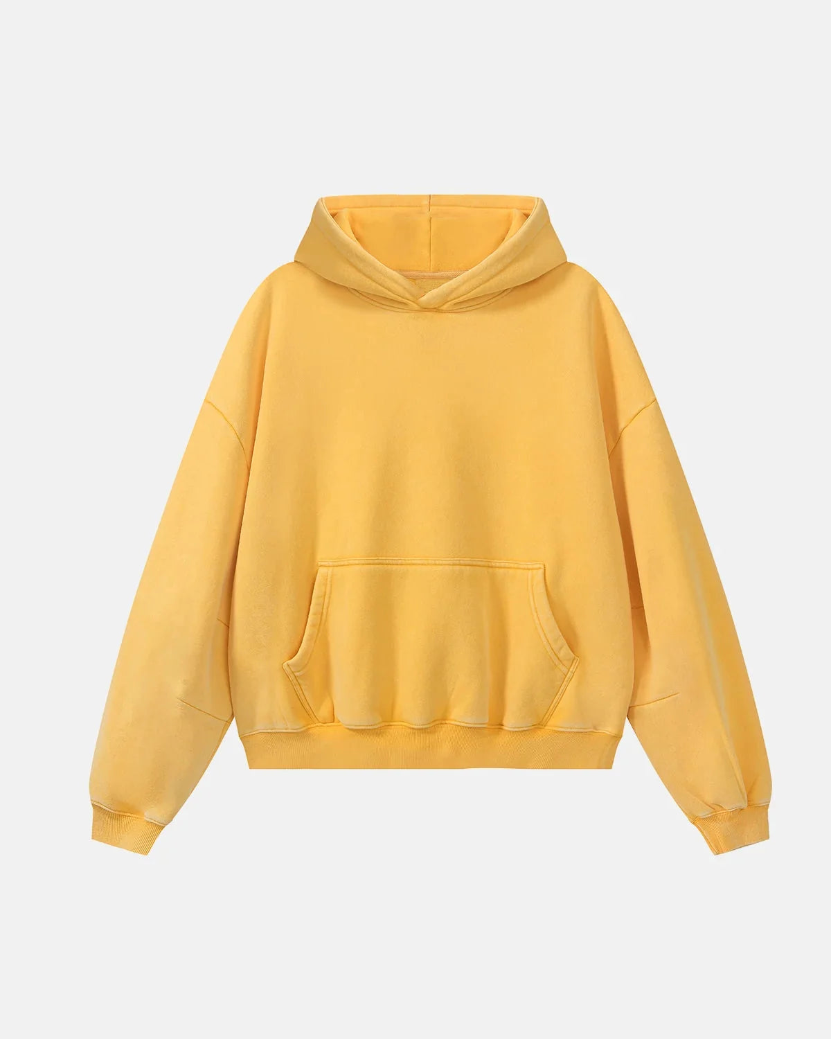 Omygoods Washed Fleece Boxy Hoodie