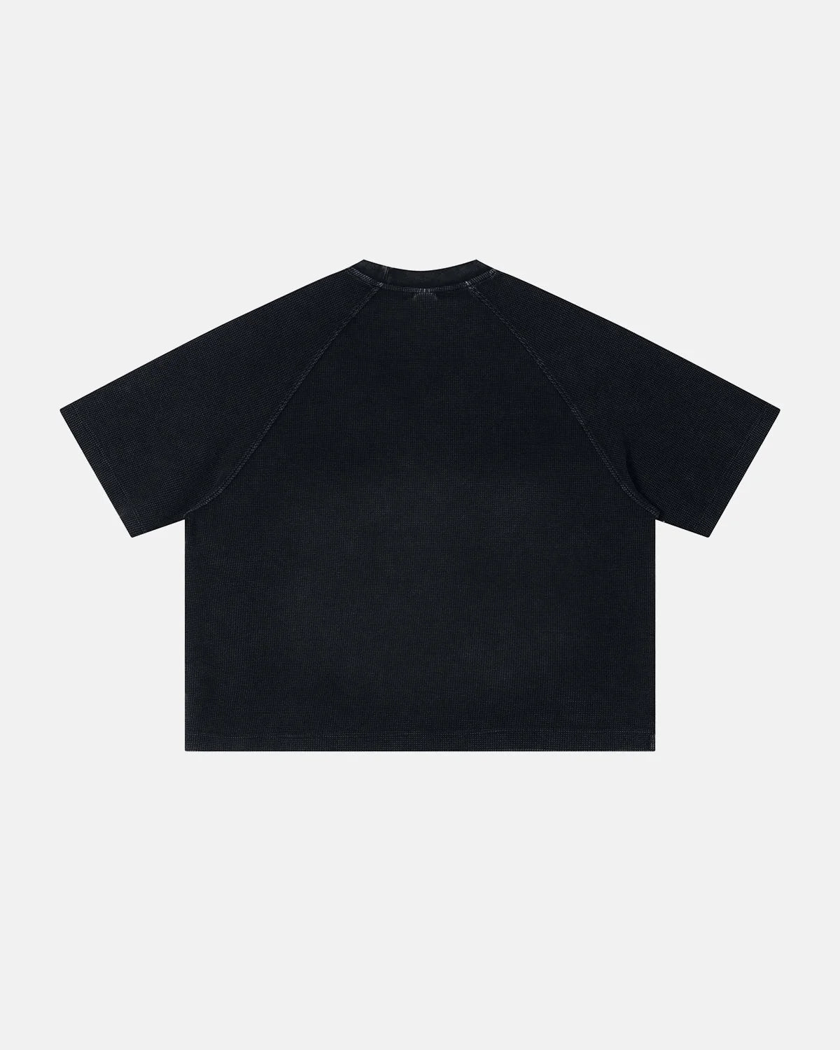 Omygoods Washed Graphic Boxy Waffle T-Shirt