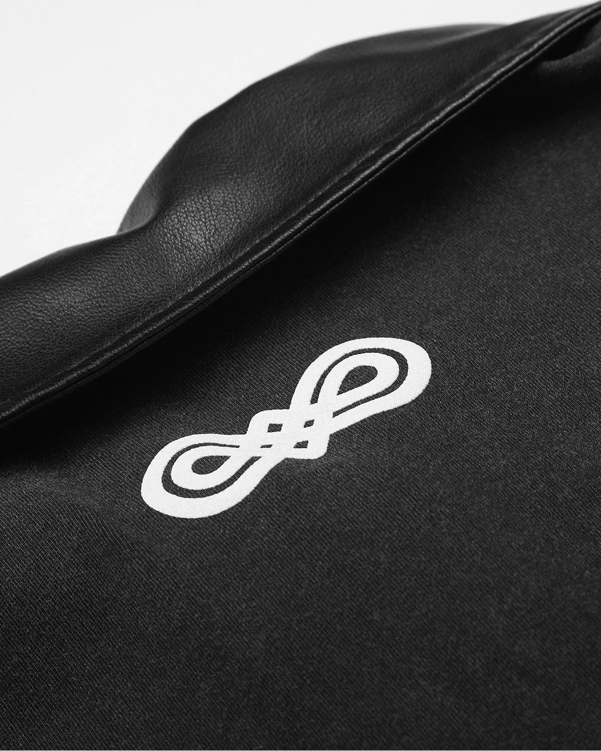 Omygoods Washed Graphic Long Sleeve Polo Shirt