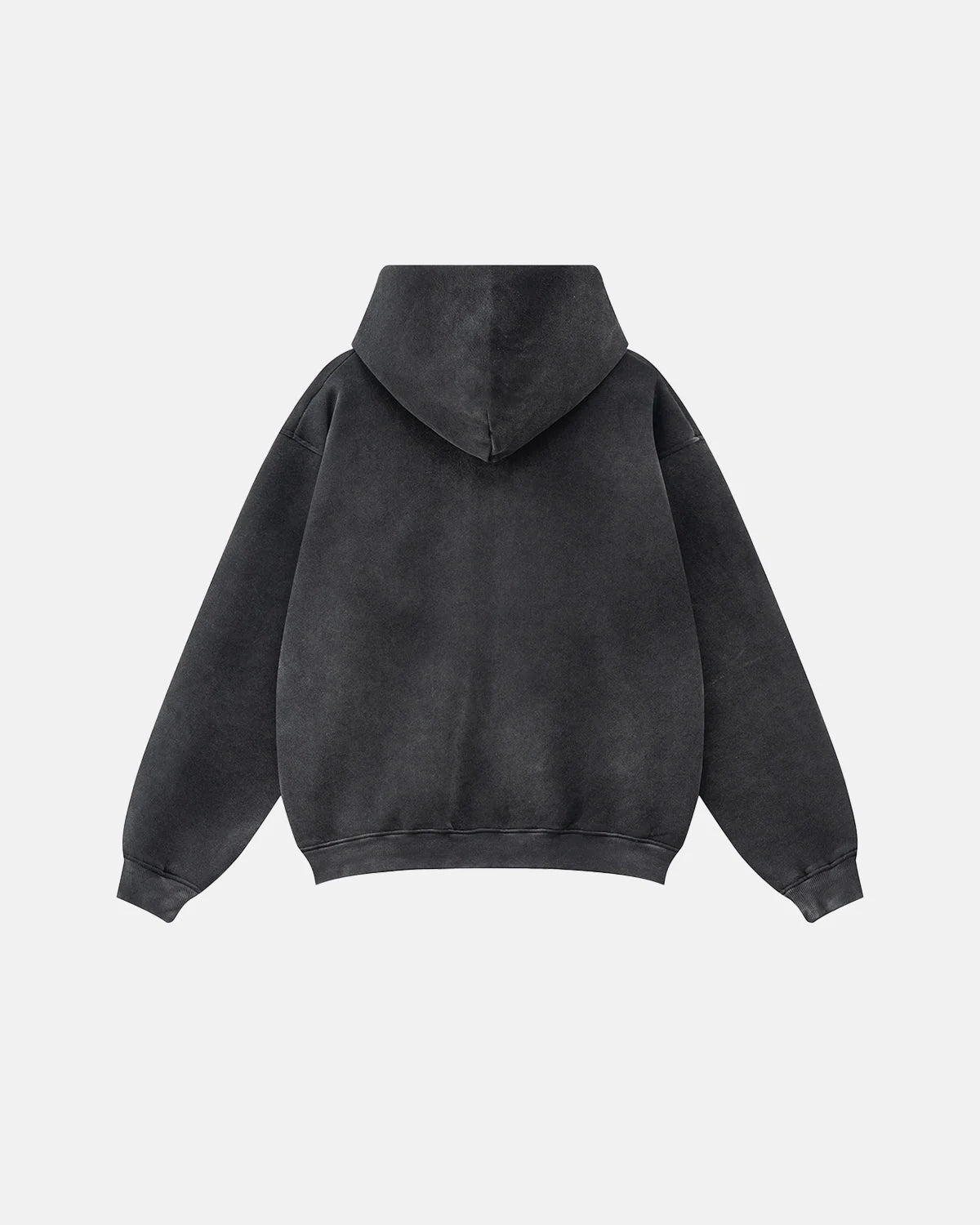 Omygoods Washed Graphic Zip Up Hoodie