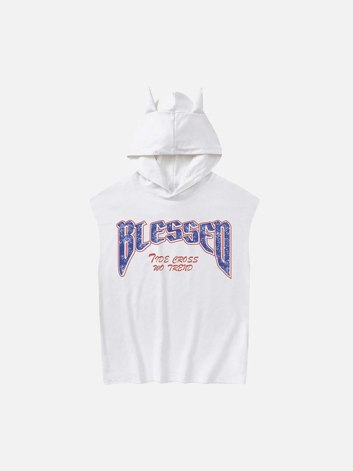 Omygoods Washed Hooded Cotton Undershirt