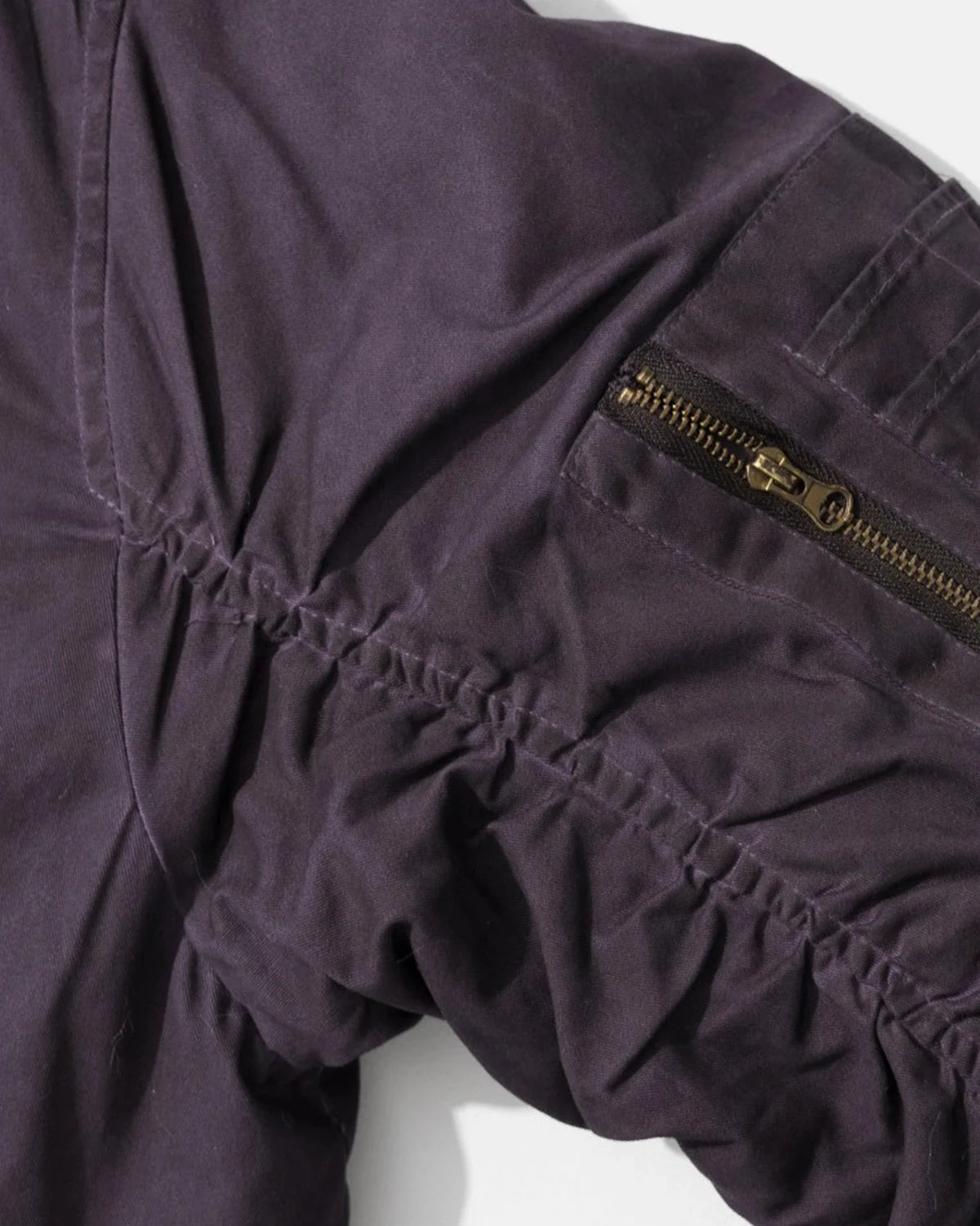 Omygoods Washed Metal Clasp Bomber Jacket