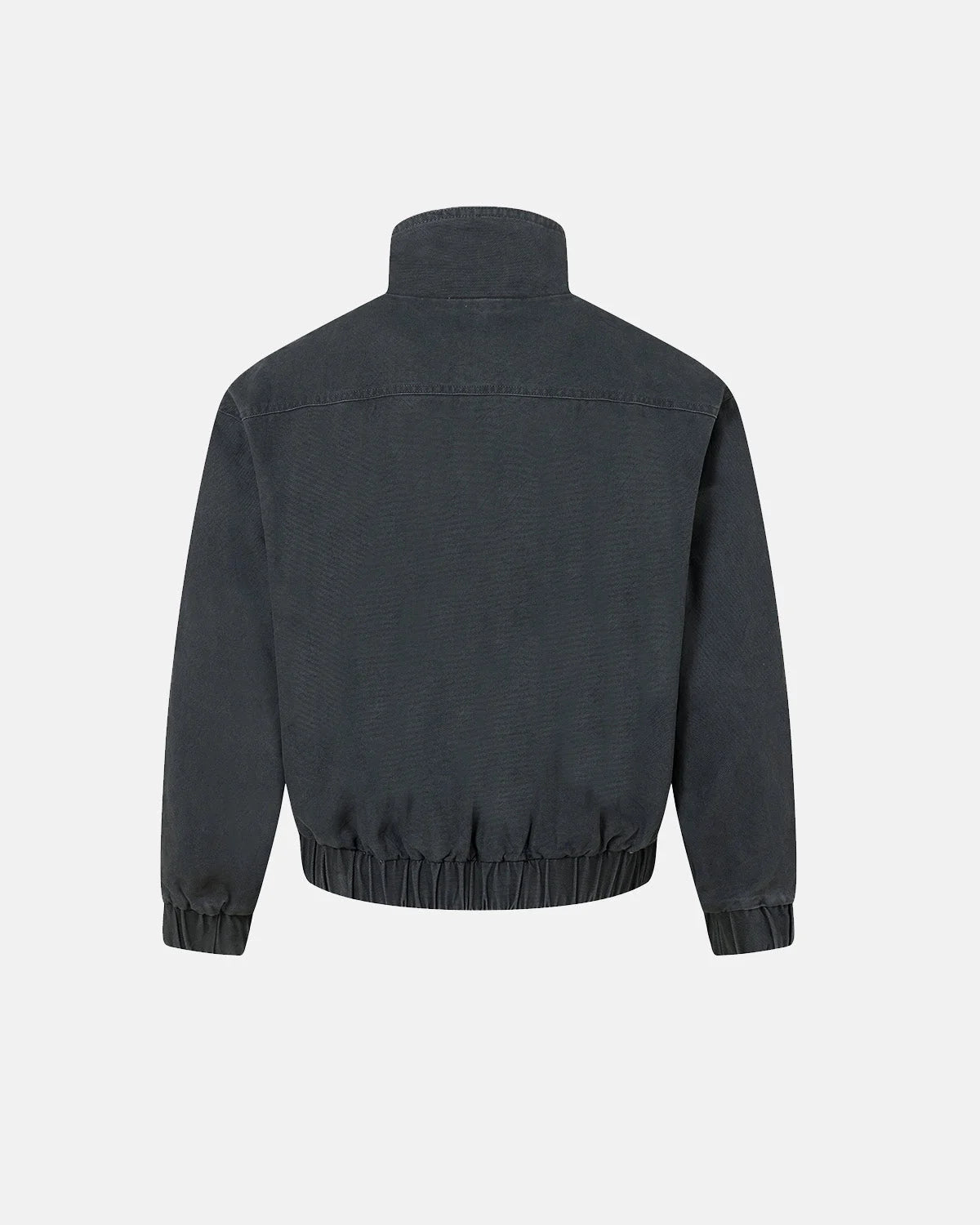 Omygoods Washed Metal Clasp Boxy Jacket