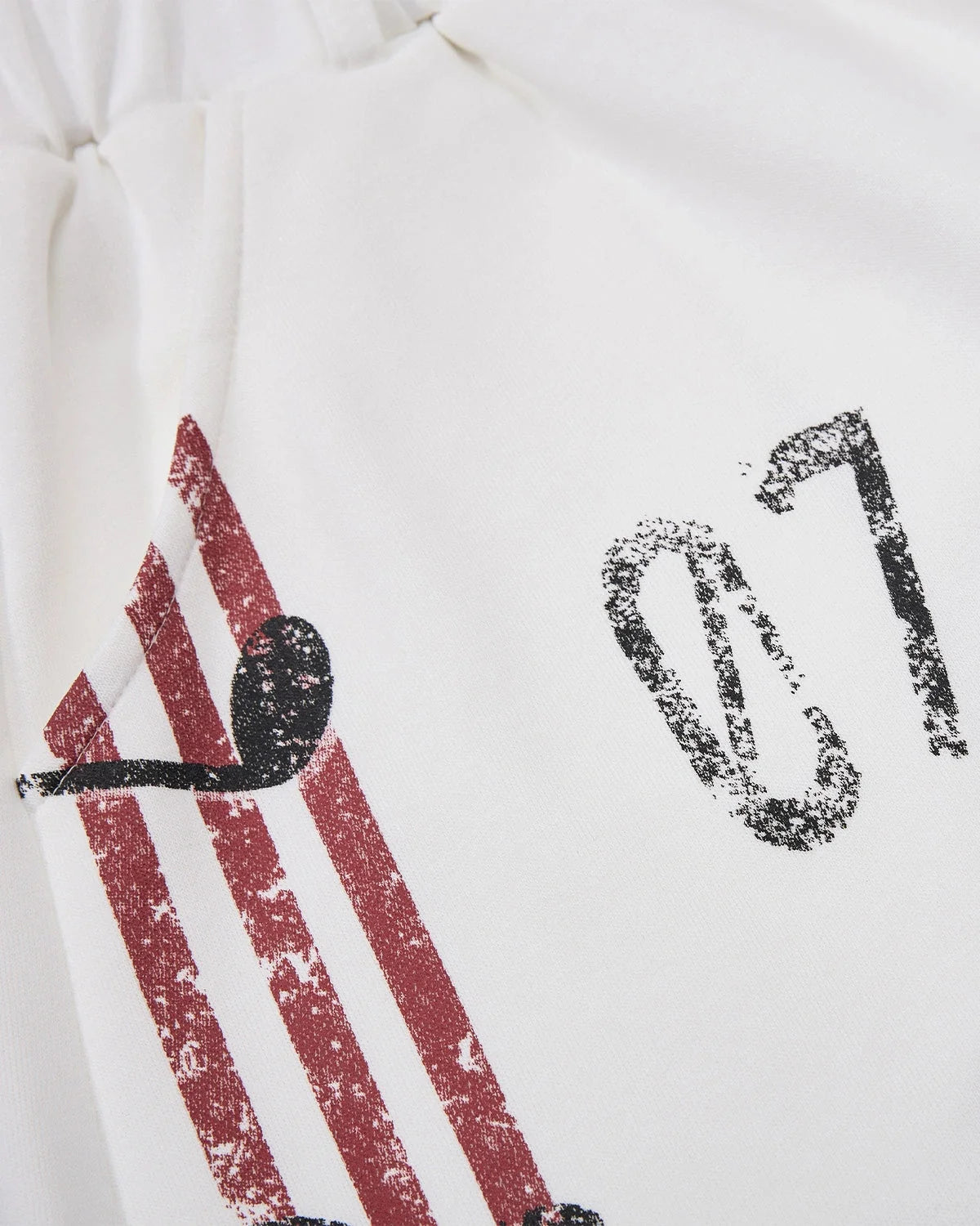 Omygoods Washed Music Graphic Barrel Sweatpants