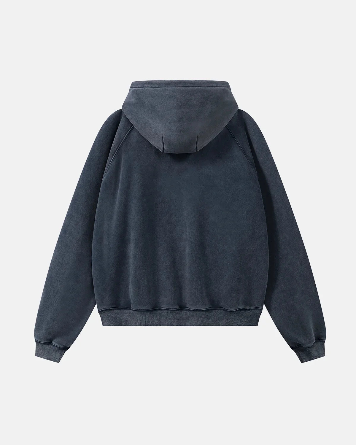 Omygoods Washed Raglan Sleeve Boxy Hoodie