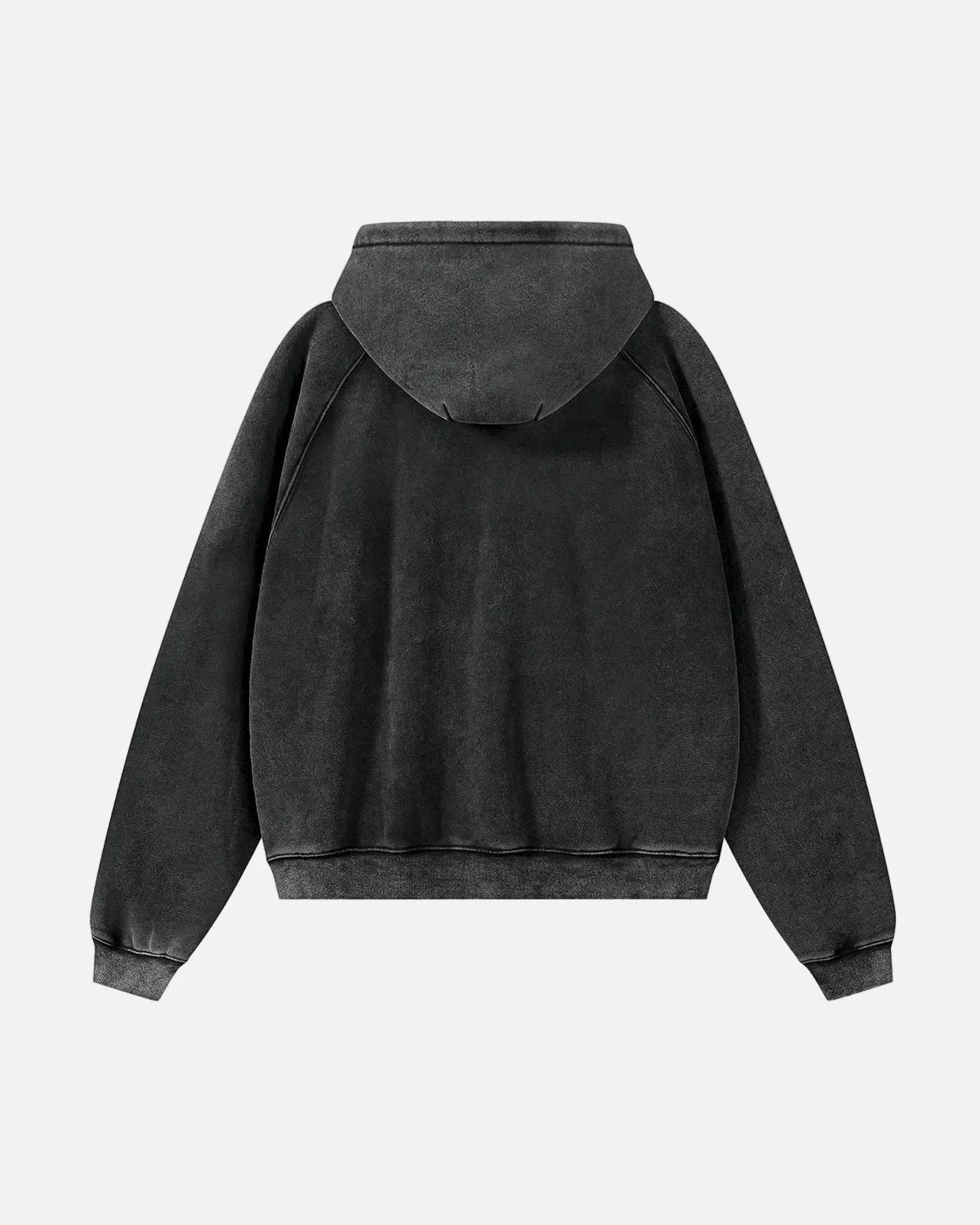Omygoods Washed Raglan Sleeve Boxy Hoodie
