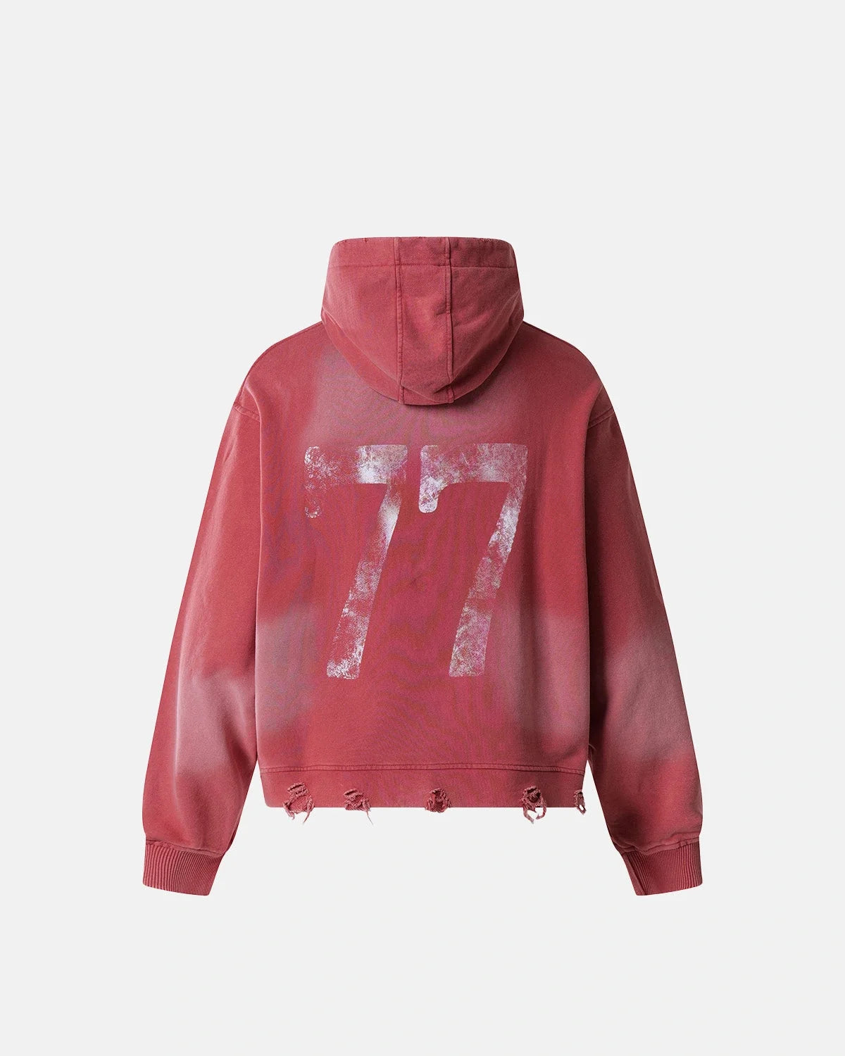 Omygoods Washed Rhinestone Graphic Boxy Hoodie