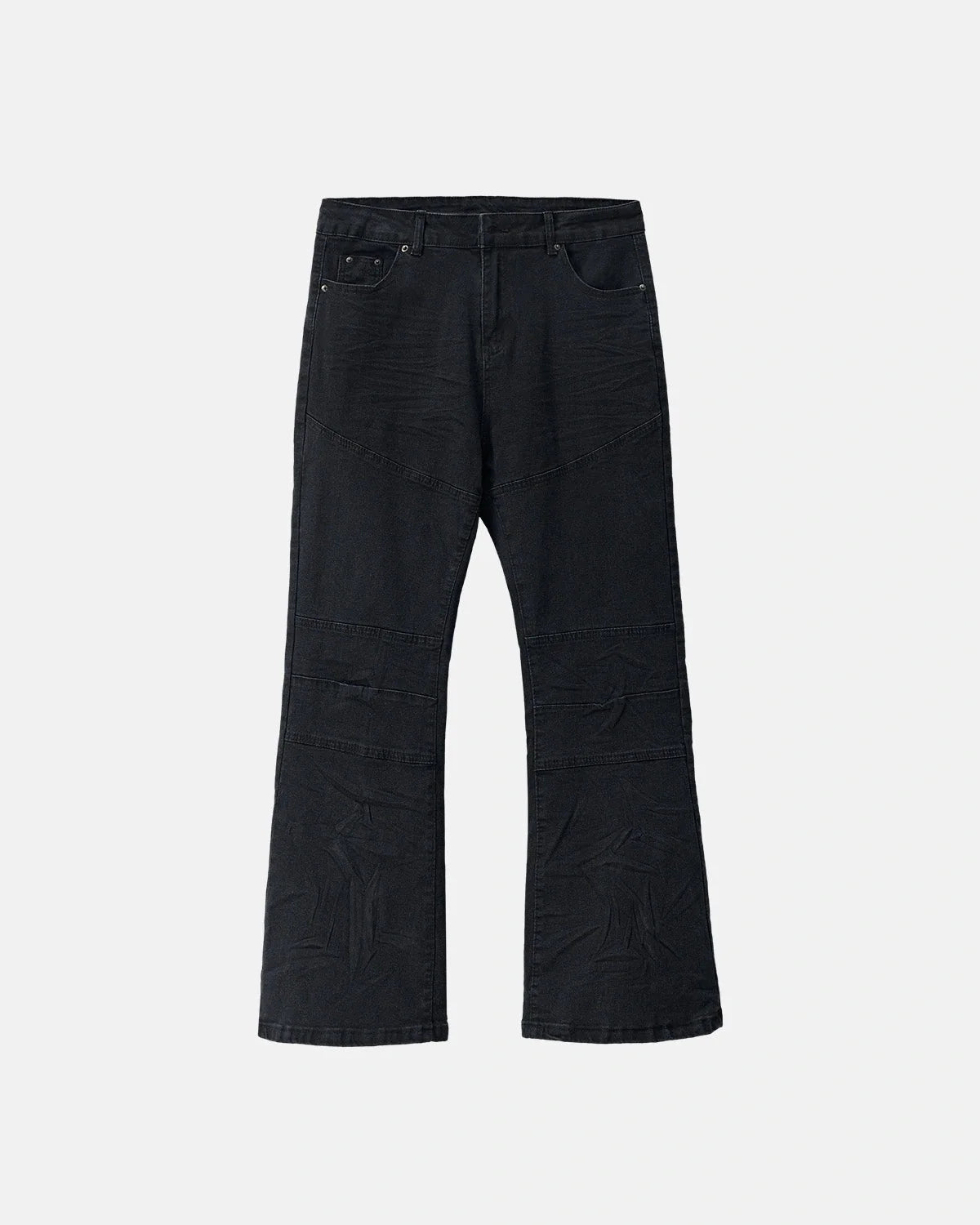 Omygoods Washed Seam Detail Bootcut Jeans